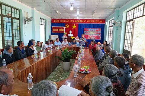 Hội Người Cao tuổi xã Đăk Ruồng tổ chức Lễ mừng thọ người cao tuổi cho các cụ tuổi từ 75 tuổi đến 95 tuổi dịp Xuân Giáp Thìn năm 2024